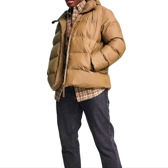 NWT RAINS Puffer Jacket 15060 Wood Brown Waterproof Thermore Insullated XXL Men - Picture 1 of 11
